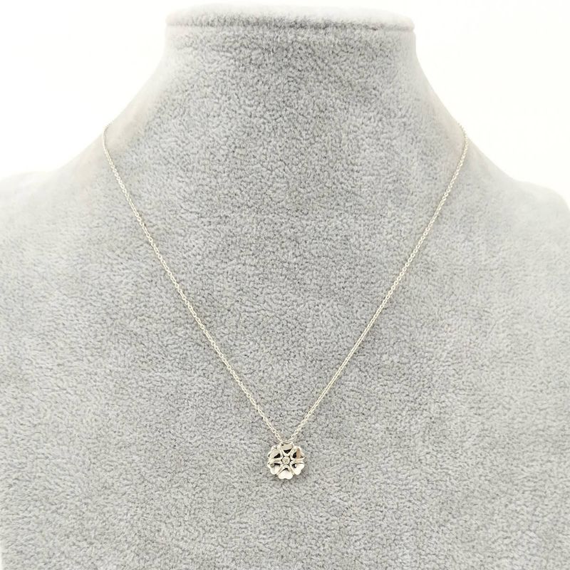 Tiffany & Co Open Heart Necklace Paloma Picasso Flower Sv925 Silver