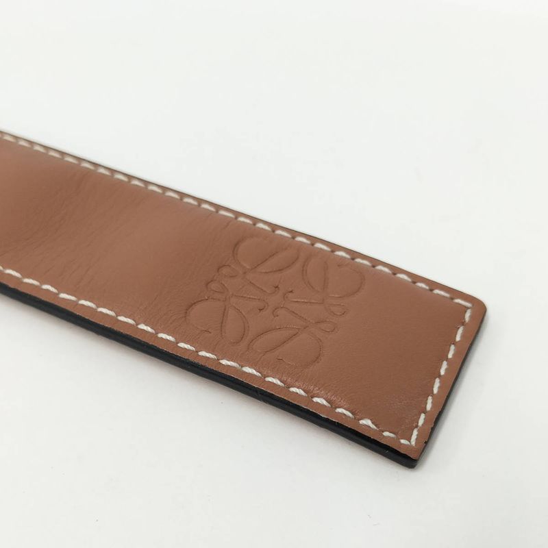 Loewe Bangle Anagram Print Leather Brown