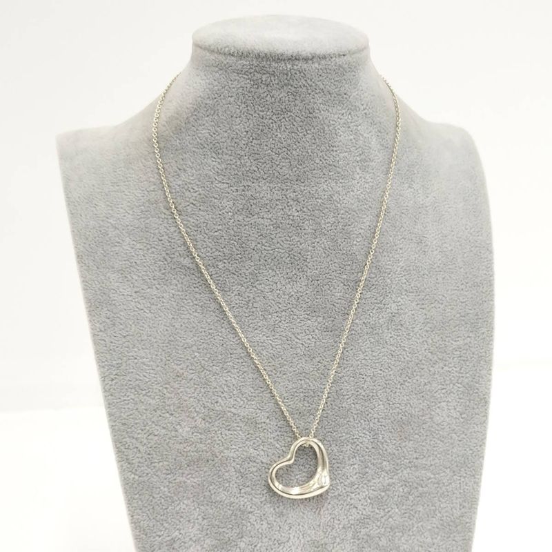 Tiffany & Co Necklace Open Heart Sv925 Silver 925 Silver