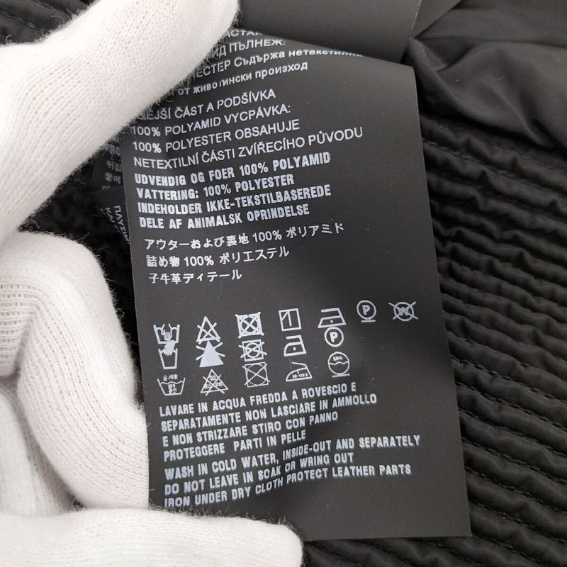 Prada Zip-Up Jacket Quilted Polyamide Polyester Black Size 56