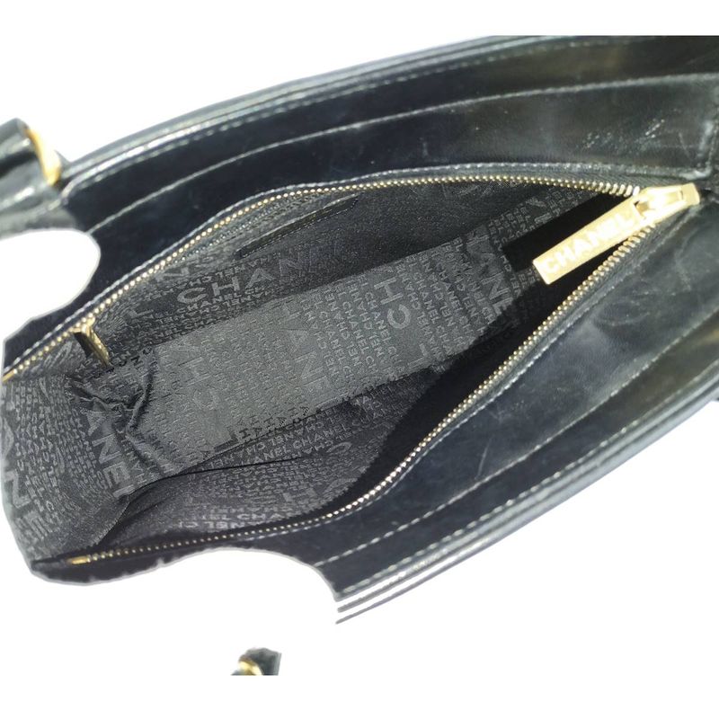 Chanel Tote Bag Chocobar Leather Black A17809