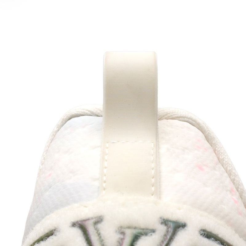 Louis Vuitton Vnr Line Sneakers Fabric White Blue Pink #7 1 2 Size Approx 26cm
