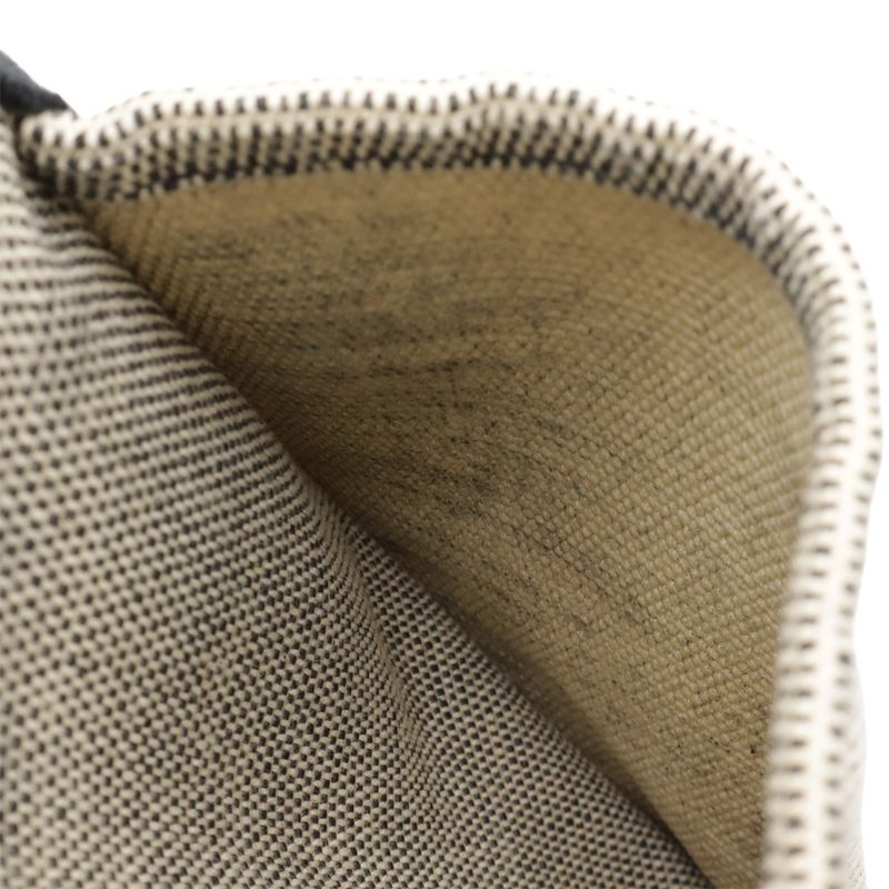 Hermes Saxo MM Handbag Toile Ashe Beige Black Silver Hardware