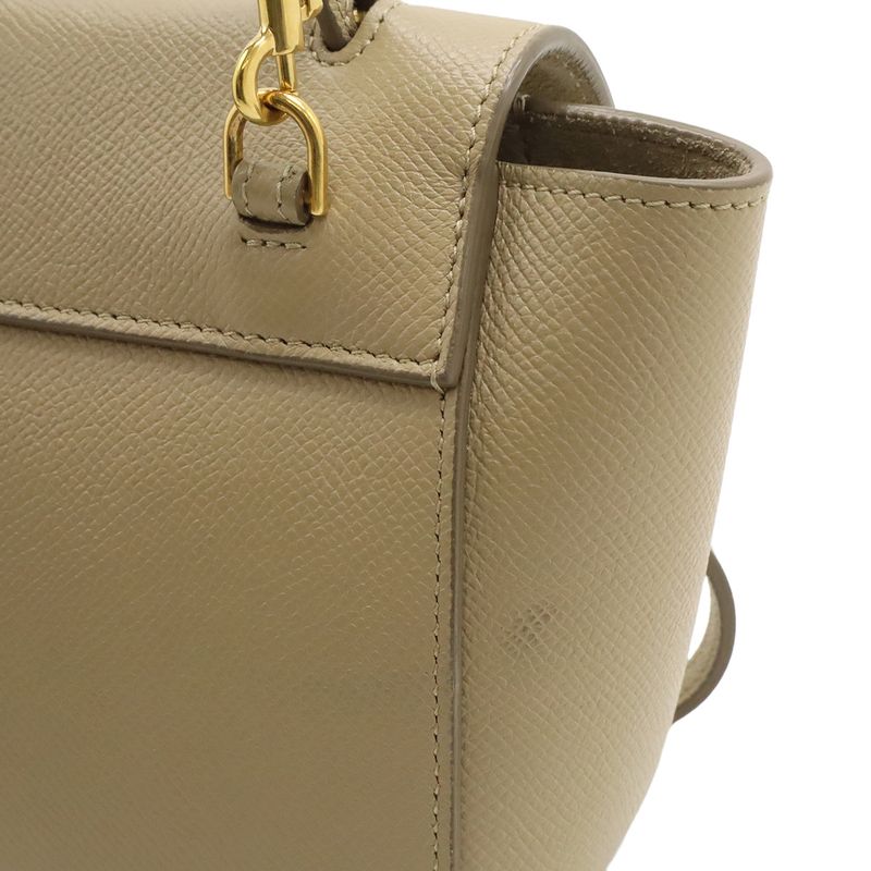 Celine Pico Belt Bag Handbag Mini Bag 2way Shoulder Bag Shoulder Leather Sand