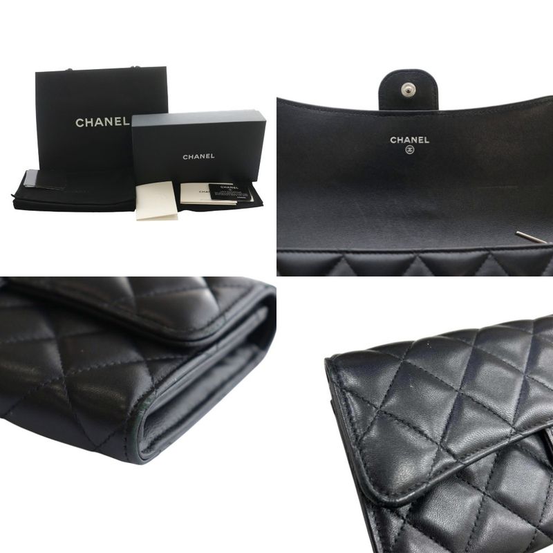 Chanel Classic Long Wallet Long Wallet Flap Matelasse Coco Mark Lambskin 31st