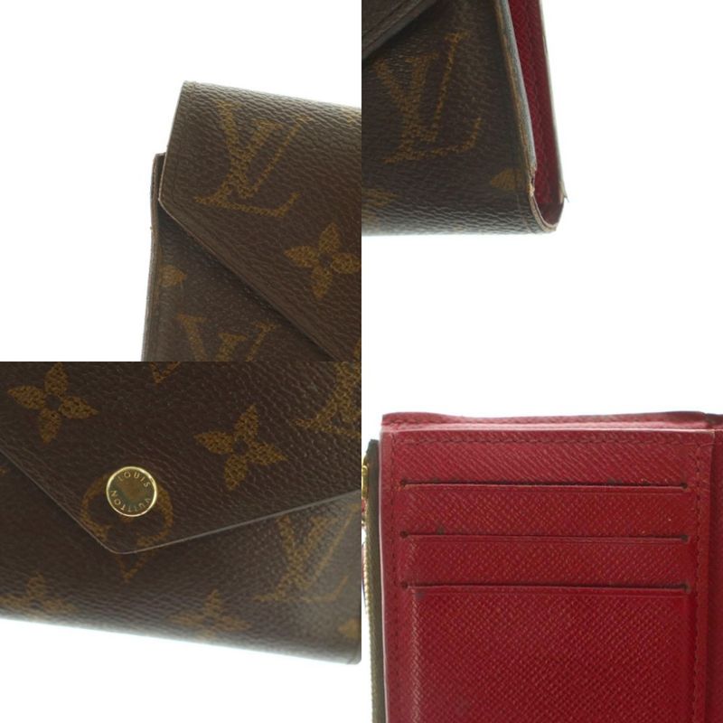 Louis Vuitton Portefeuille Victorine Wallet Trifold Coin Purse Monogram Pattern