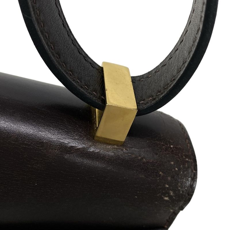 Hermes Shoulder Bag Constance 23 Dark Brown Gold Hardware