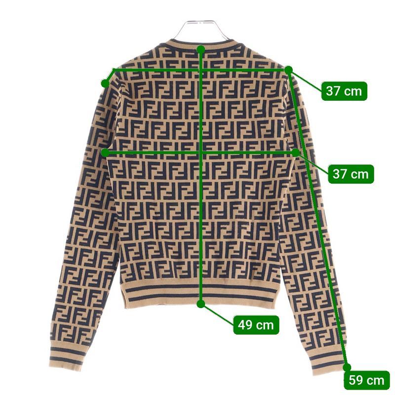 Fendi 18aw X Fila Logo Embroidery Zucca Allover Pattern Rayon Crew Neck