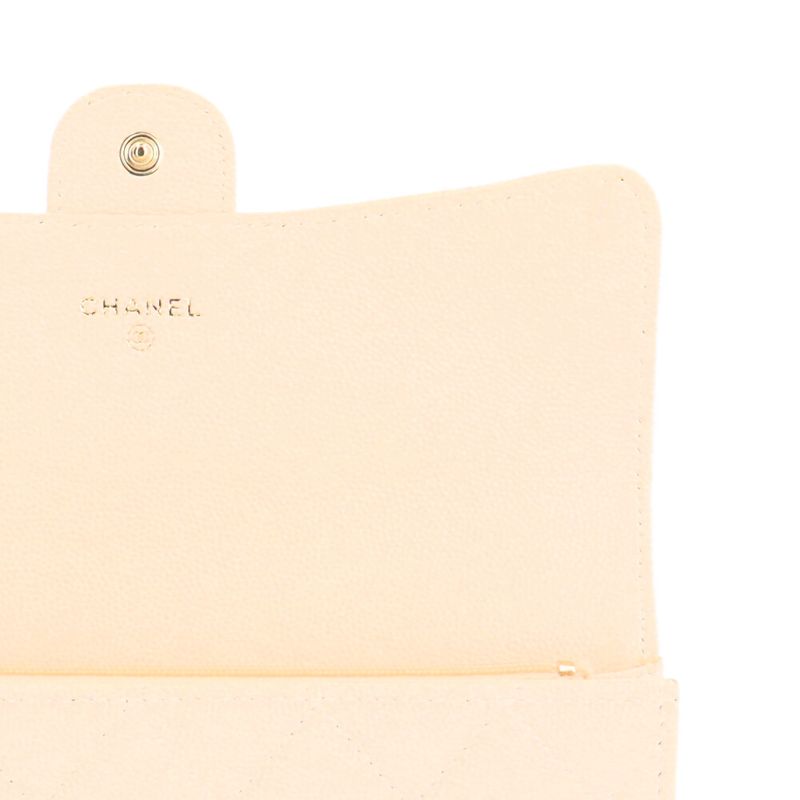 Chanel Classic Long Flap Wallet Matelasse Long Wallet Caviar Skin Ap0241 Ladies
