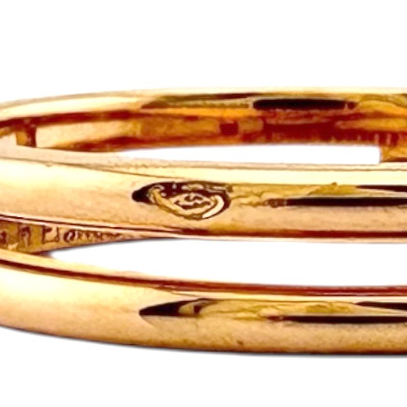 Hermes Ariane Ring Size 9 18k Gold 18K Pink Gold Ladies Hermes Preowned Hermes