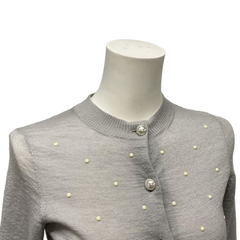 Chanel Long Sleeve Sweater Size 34 S Women's Excellent Condition - P50018 Gray