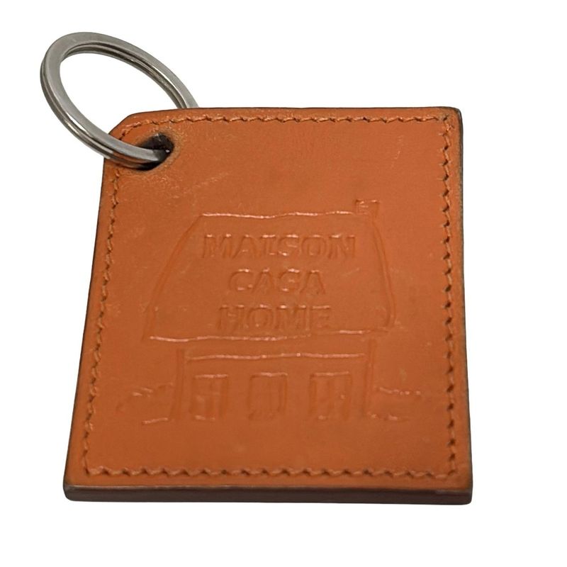 Hermes Key Holder (charm ) - Orange Maison Casa Home Leather