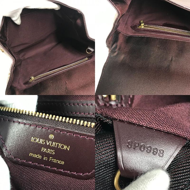 Louis Vuitton Backpack Sac Cassia M30176 Taiga Leather Acajou Wine Red