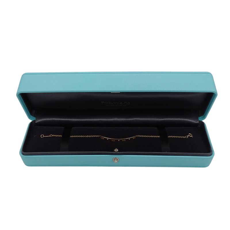 Tiffany & Co Tiffany & Co Bracelet Ladies Brand 750pg 3p Diamond Atlas Bar Pink