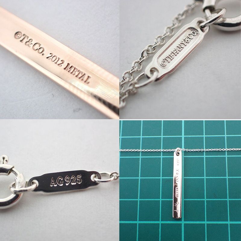 Tiffany & Co 925 Metal 1837 Pendant Necklace J98-8