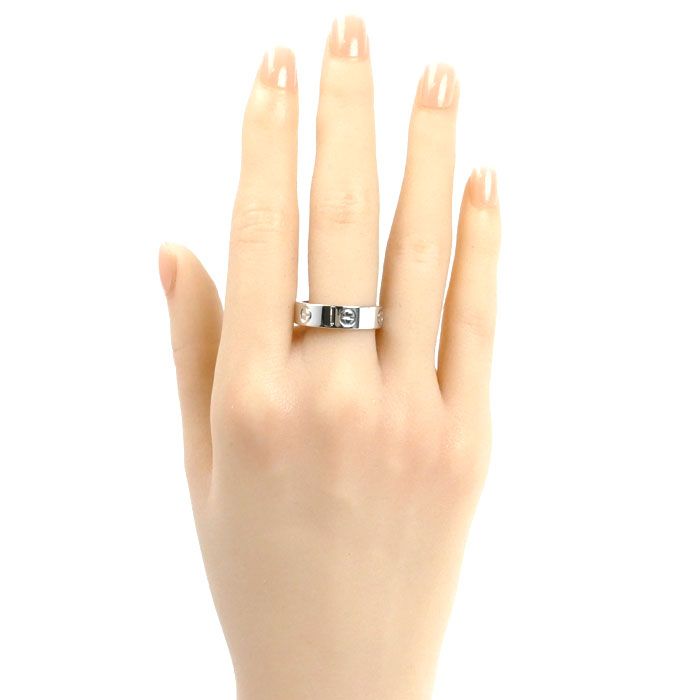 Cartier 18k White Gold White Gold Love Ring B4084759 18.5 59 6.7g Ladies Used