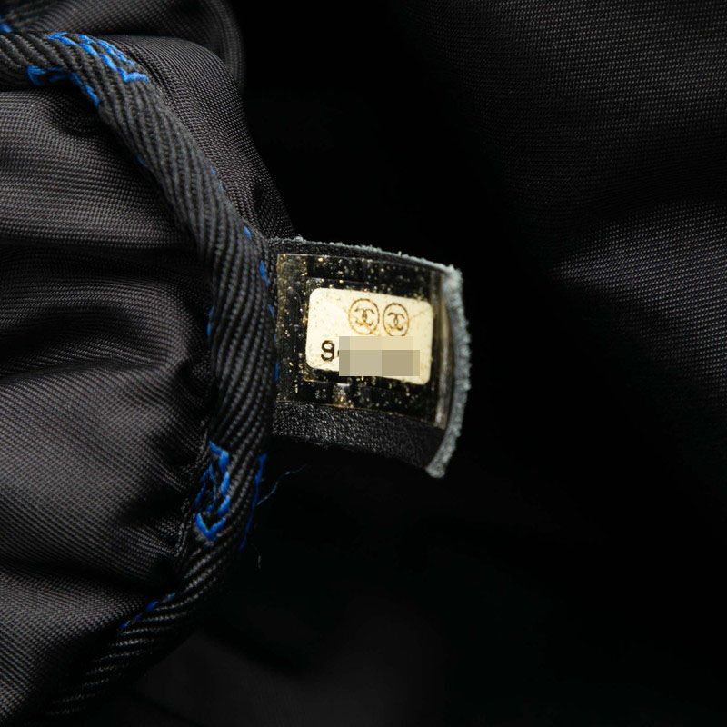 Chanel Backpack Rucksack Navy Black Nylon Women's Chanel