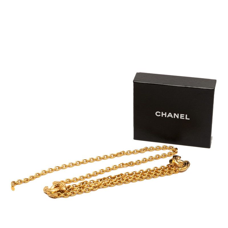 Chanel Matelasse Coco Mark Chain Belt Gold Plated Ladies Chanel