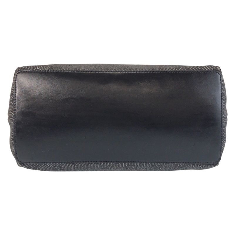 Gucci Black GG Canvas Leather 31243 Tote Bag Shoulder Bag Women 506423