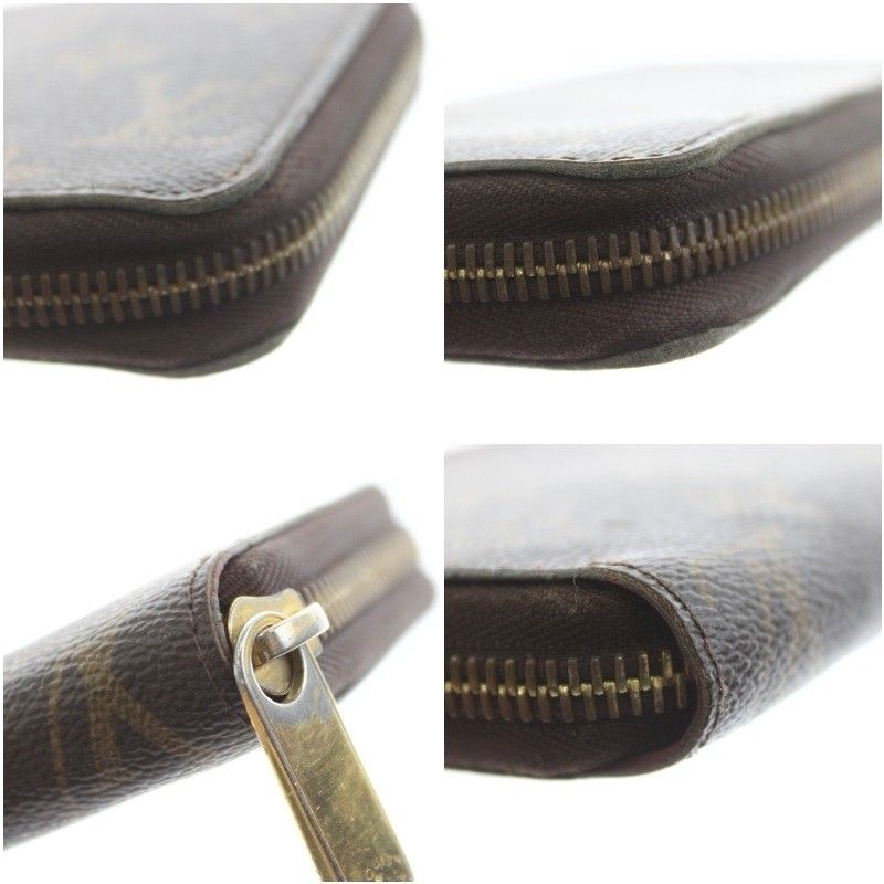 Louis Vuitton Monogram Zippy Wallet Long Wallet Round Zipper Canvas With Coin