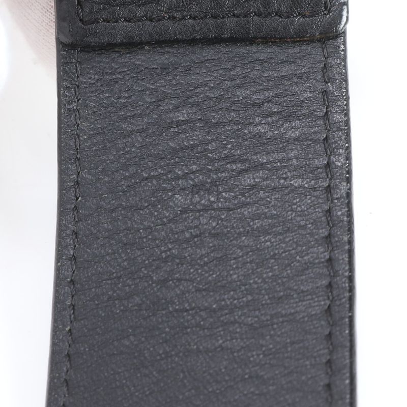 Louis Vuitton Santure 1904 Minerve Saint Catherine Leather Belt M9681 Black