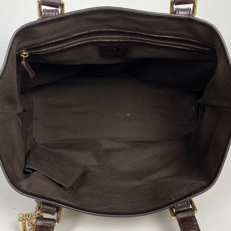 Gucci GG Pattern Tote Bag Sherry Line Web Tote Bag GG Canvas Brown 137396 Women