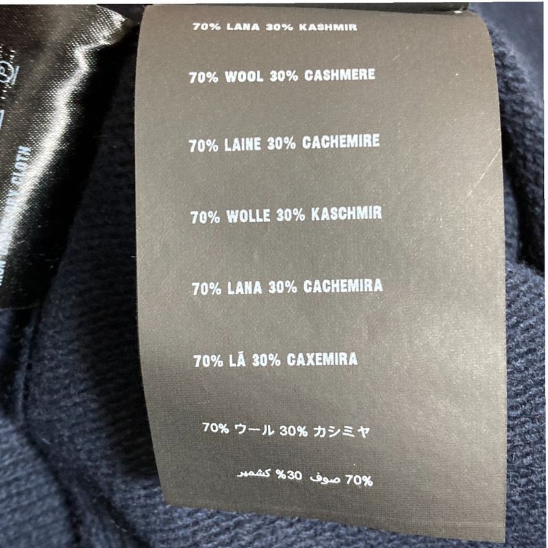 Prada Wool Cashmere Blend Short Sleeve Knit Pullover Sweater Size 38 Navy