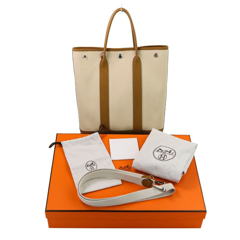 Hermes Garden File PM 2-way Shoulder Bag Tote Bag Stamped Y Bedon Oakle Women's