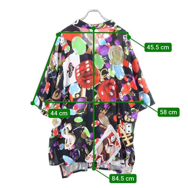 Balenciaga 19ss Rayon Casino Shirt Short Sleeve Shirt Open Color Multicolor