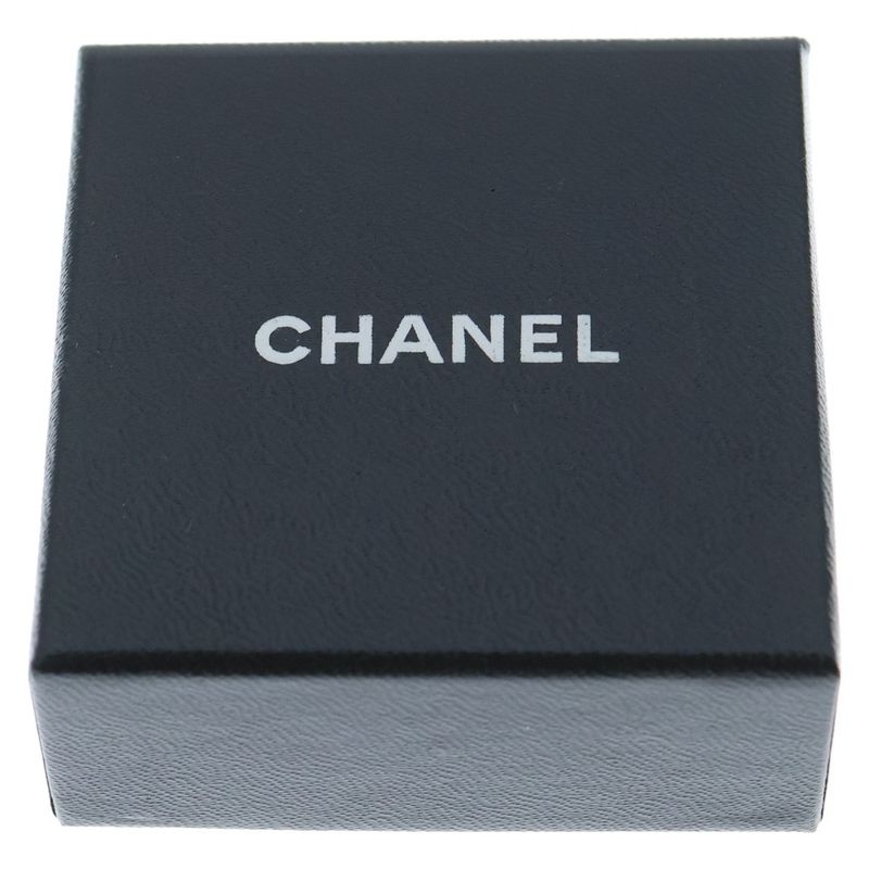 Chanel Coco Mark Faux Pearl Earrings Gold and White