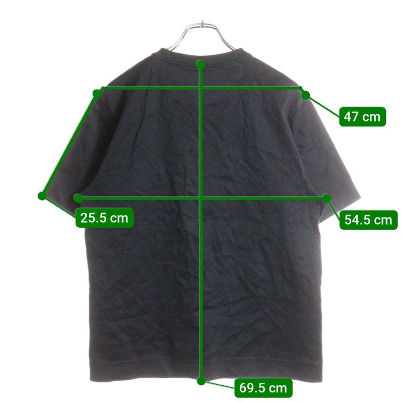 Fendi 24ss Stitch Design Logo Embroidery Crew Neck Short Sleeve T-Shirt Cut and