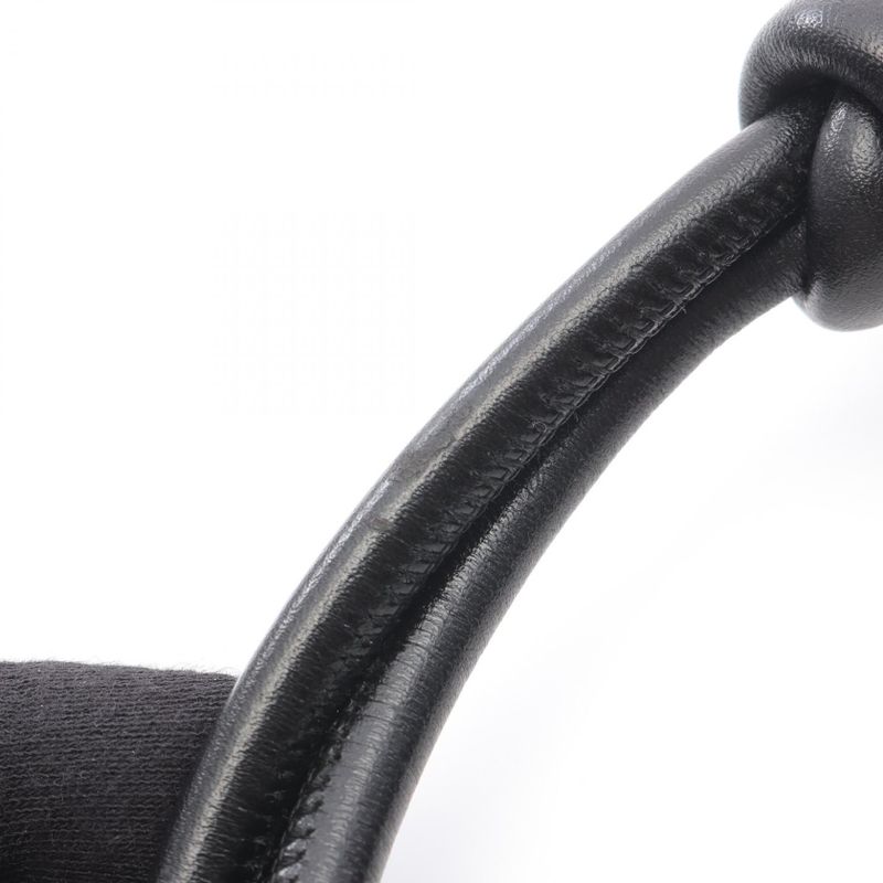 Chanel Handbag Cambon Line Black White Leather Cambon Accessory Pouch Ladies