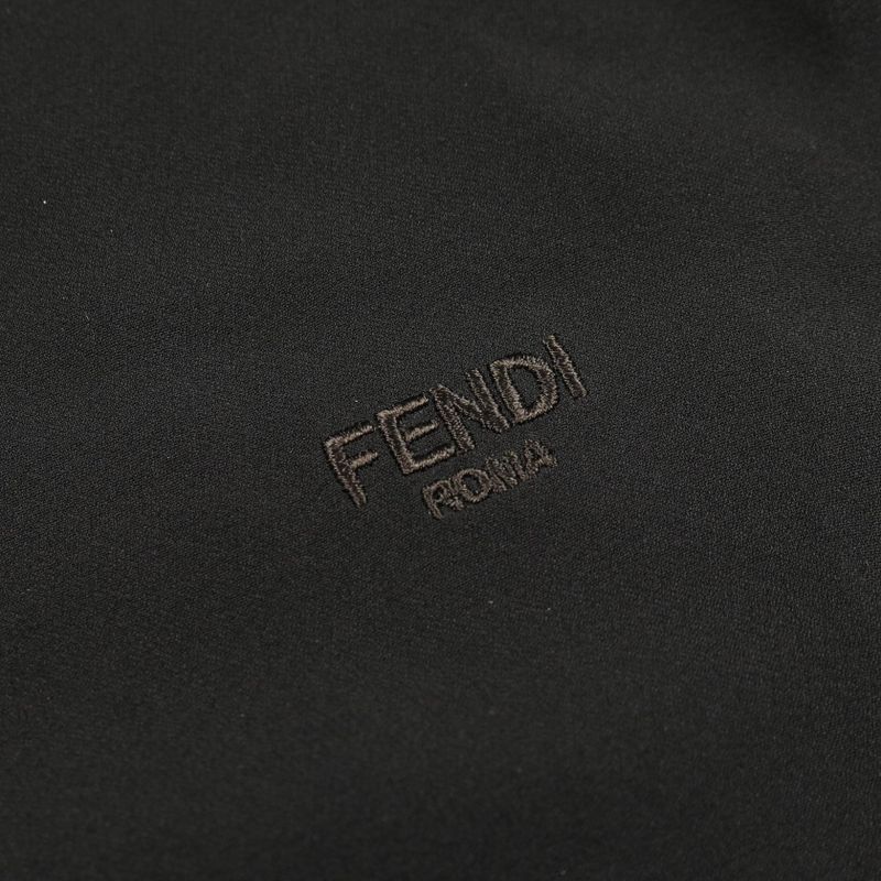 Fendi Polo Shirt Black Silk Blouse Women's Used a