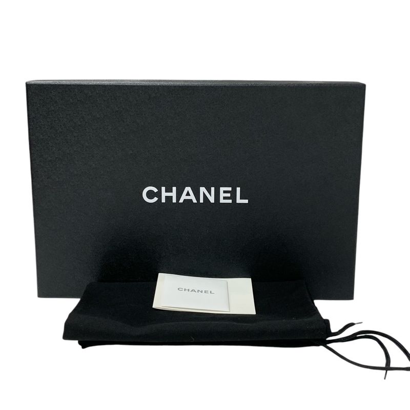 Chanel Sandals Shoes Leather Red Gold Here Mark Chain Strap Thong