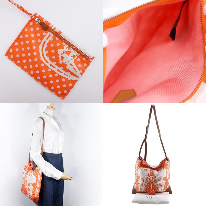 Hermes Silky City PM Brides de Gala Brides de Gala Polka Dot Silk Orange C