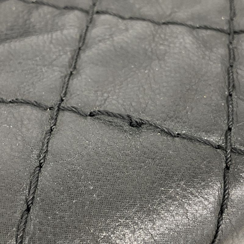 Chanel Shoulder Bag Matelasse Mademoiselle Beauring Bag Leather Black Silver