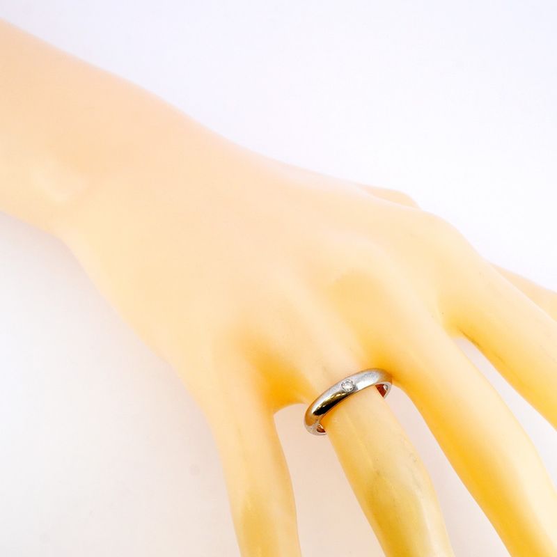 Cartier Ring Classic Winding 1PD Pt950 Platinum Diamond #51 Ladies