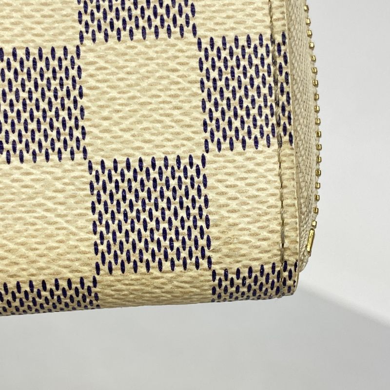 Louis Vuitton Coin Case Damier Azure Zippy Coin Purse N63069 White Ladies