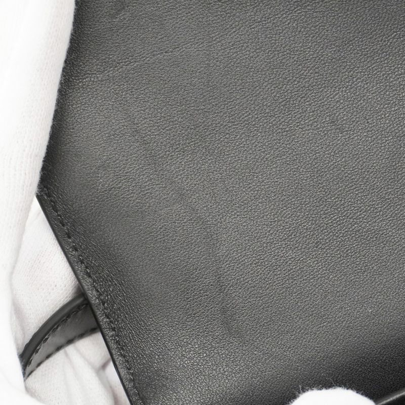 Celine Shoulder Bag Triomphe Leather Black Gold Hardware Women