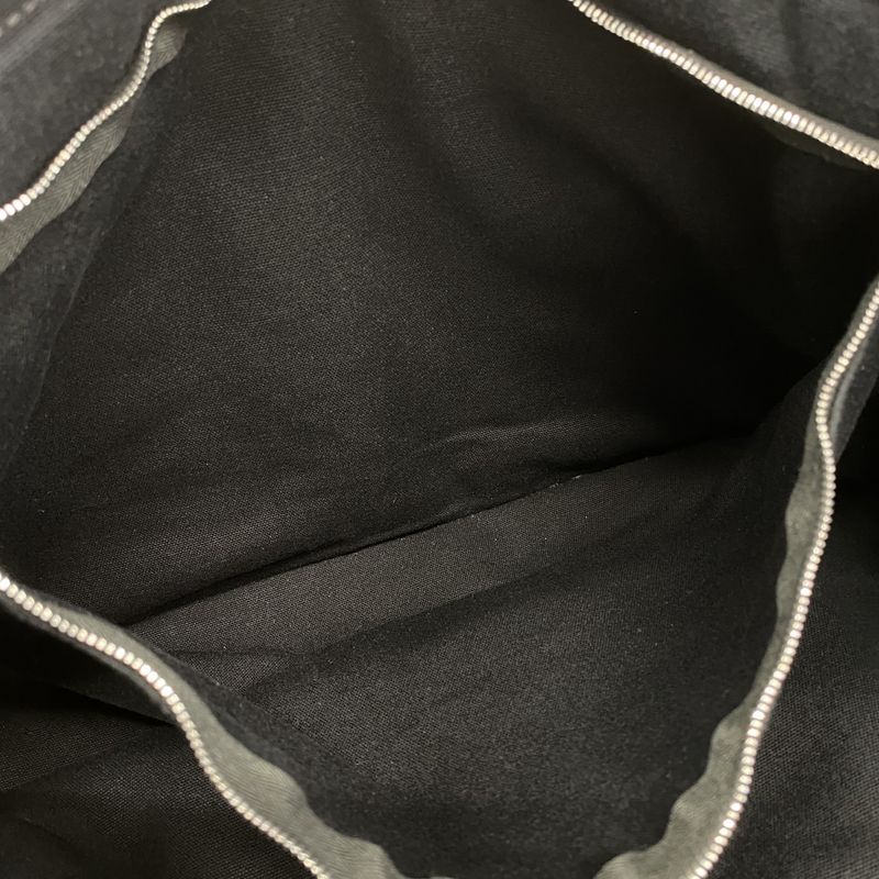 Hermes Tote Bag Fourre Tout MM Canvas Black Silver Hardware Women