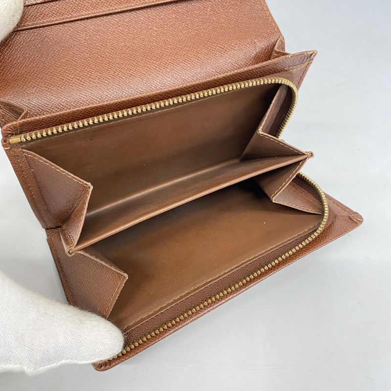 Louis Vuitton Wallet Monogram Porte Monnaie Vie Trésor M61730 Brown Ladies