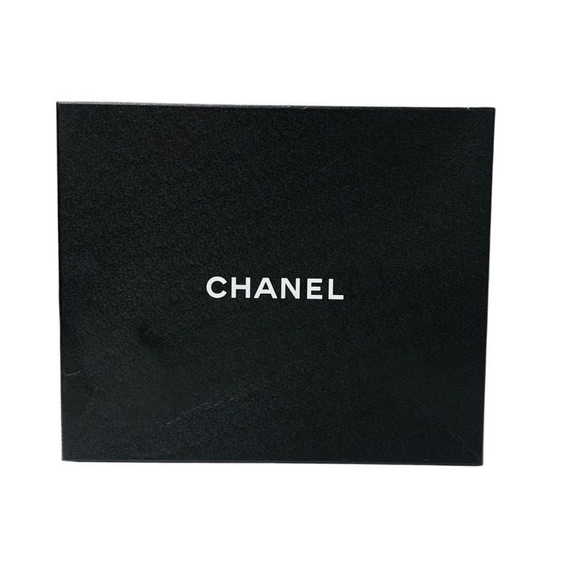 Chanel Sandals Shoes Leather White Silver Coco Mark Chain Wedge Sole Wood