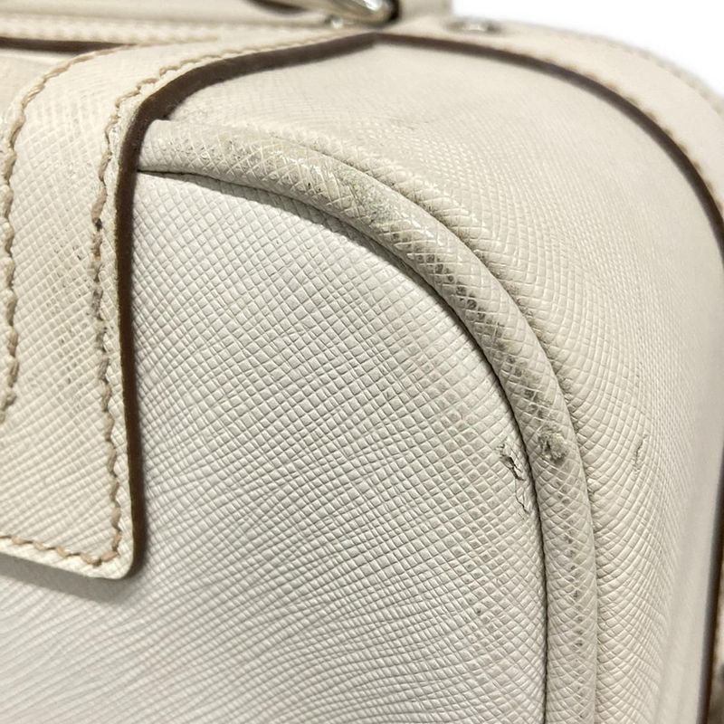 Prada Carry Bag - Ivory No Tsa Main Item No Dial Lock Leather