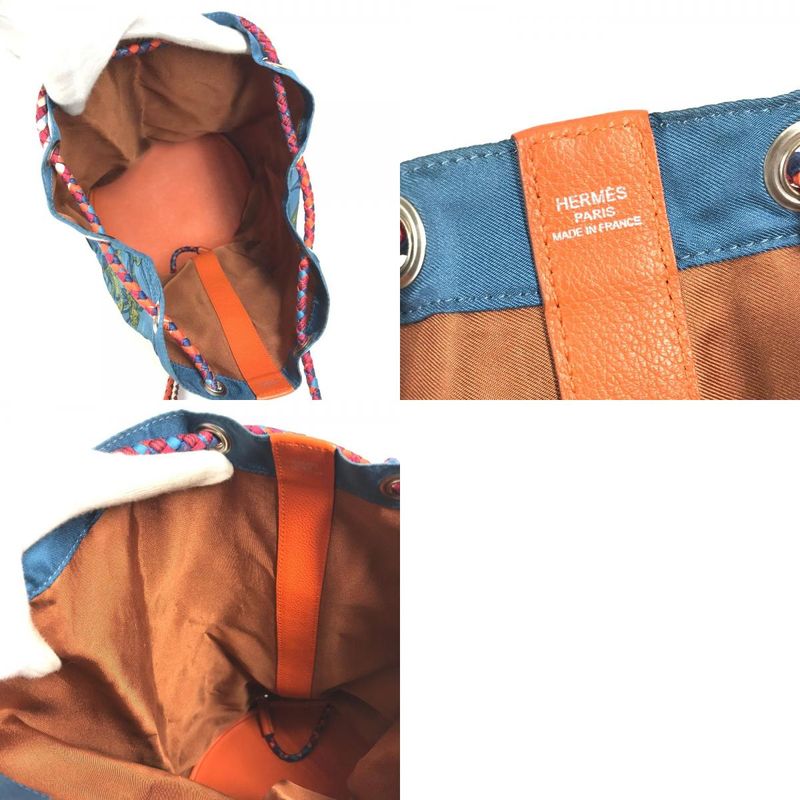 Hermes Shoulder Bag Soicourt Silk Orange