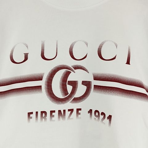 Gucci Cotton Jersey T-shirt With Gucci Print GG Marmont T-shirt XXS White AA