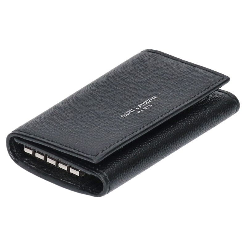 Saint Laurent Paris 685557 Leather 4-Ribbon Key Case Men's