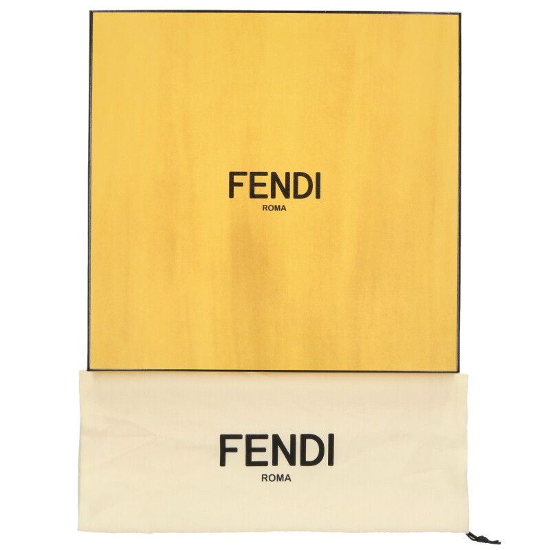 Fendi 7l1701 Metal Logo Leather Shoes Men's 8