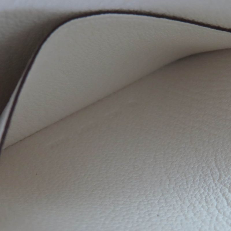 Hermes Paddock Chevre Silver Hardware Serie Hardware Coin Case Ivory U Engraved