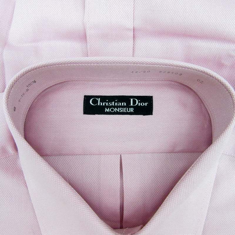 Christian DIOR Tagged Shirt Y Shirt Dress Shirt Long Sleeve Logo Embroidery