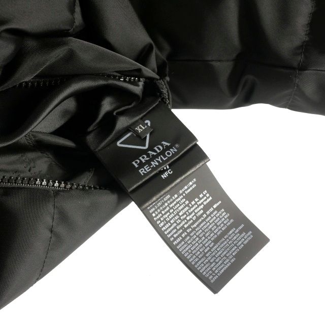 Prada Re-nylon Triangle Logo Reversible Down Jacket Blouson XL Black Sgc045